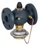 Danfoss-Druckregelventil mit Flanschen, zwei Anschlüssen und einem Regelknopf zur Einstellung des Durchflusses. Robustes Design für industrielle Anwendungen.